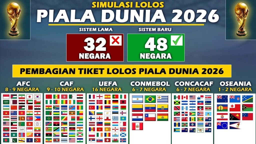 Daftar Lengkap 48 Tim Negara Lolos ke Piala Dunia 2026